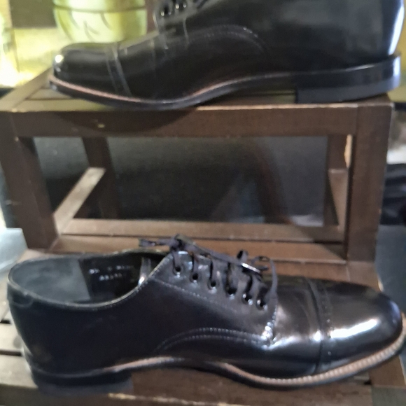 Stacy Adams Black Leather Oxfords main image 9